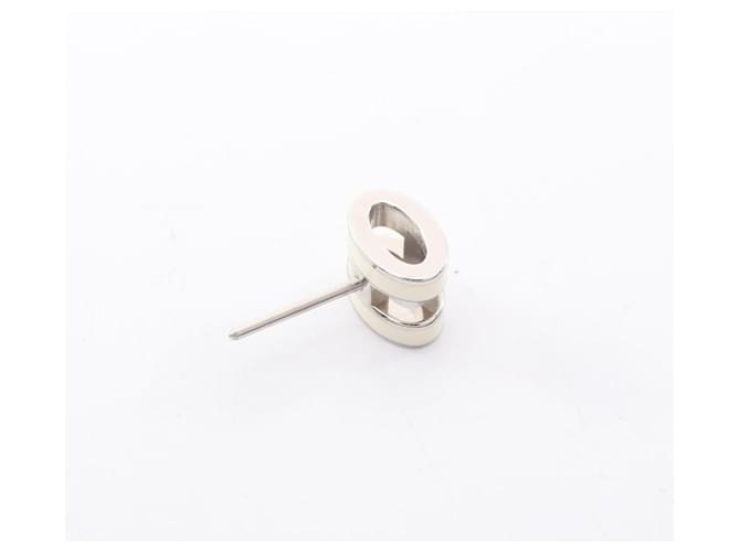 Hermès Mini Pop H Stecker-Ohrringe Silber Roh - Ansicht 5