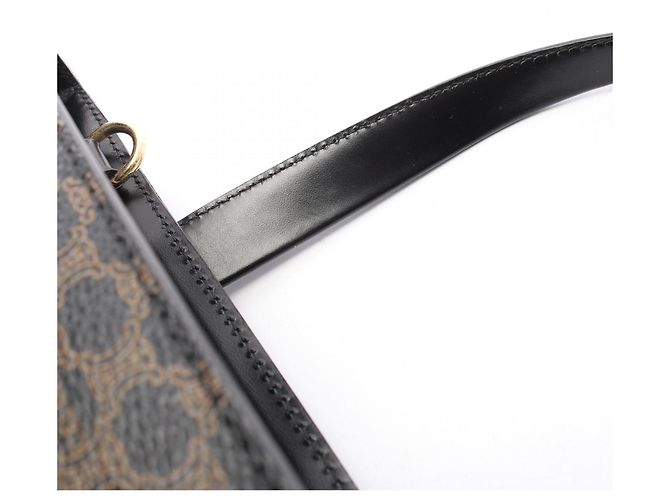 Céline Bolso Celine Macadam Castaño Negro - vista 7