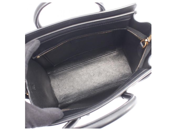 Céline Borsa Celine Luggage Nano Shopper 2-Way Nero - vista 3