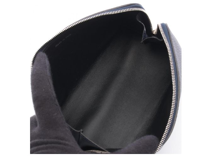 16 Céline Celine Navy Leather Handbag Pouch Navy blue - view 3