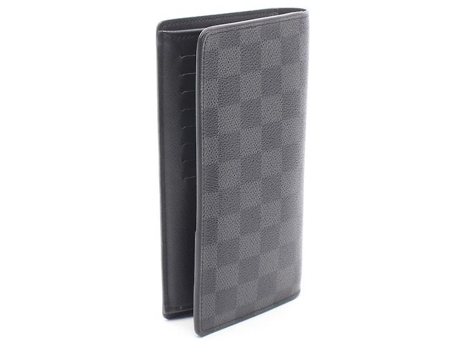 Louis Vuitton Portefeuille Brazza Damier Graphite Bi-fold Long Wallet Black - view 2