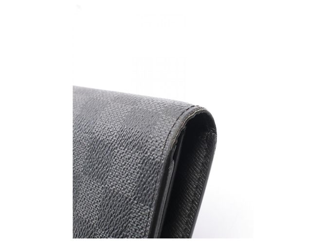 Louis Vuitton Portefeuille Brazza Damier Graphite Bi-fold Long Wallet Black - view 7
