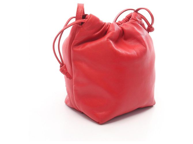 Borsa a tracolla con coulisse Loewe Anagram Rosso - vista 2