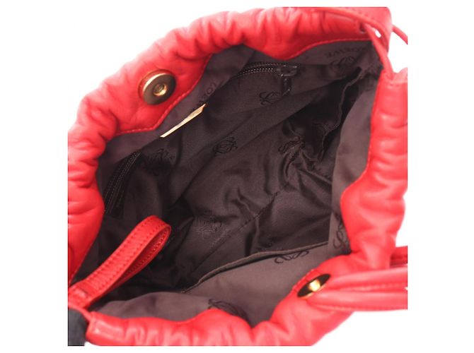 Borsa a tracolla con coulisse Loewe Anagram Rosso - vista 3