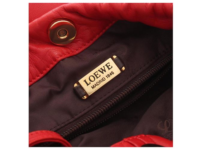 Borsa a tracolla con coulisse Loewe Anagram Rosso - vista 4