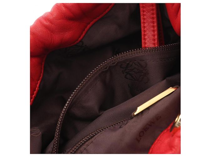 Borsa a tracolla con coulisse Loewe Anagram Rosso - vista 9