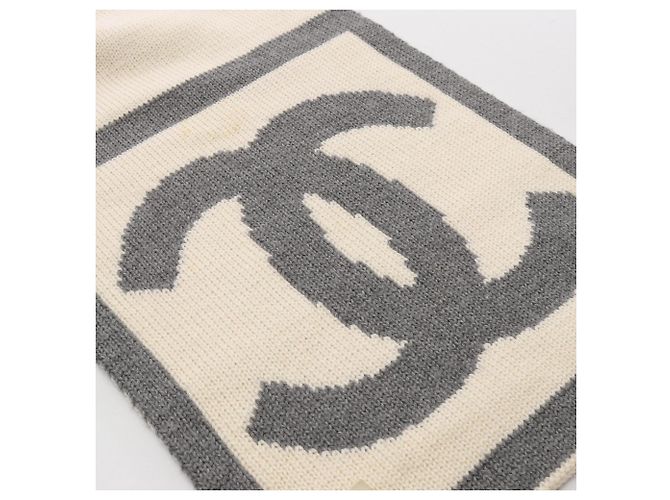 Pañuelo Chanel Coco Mark Castaño Blanco - vista 2