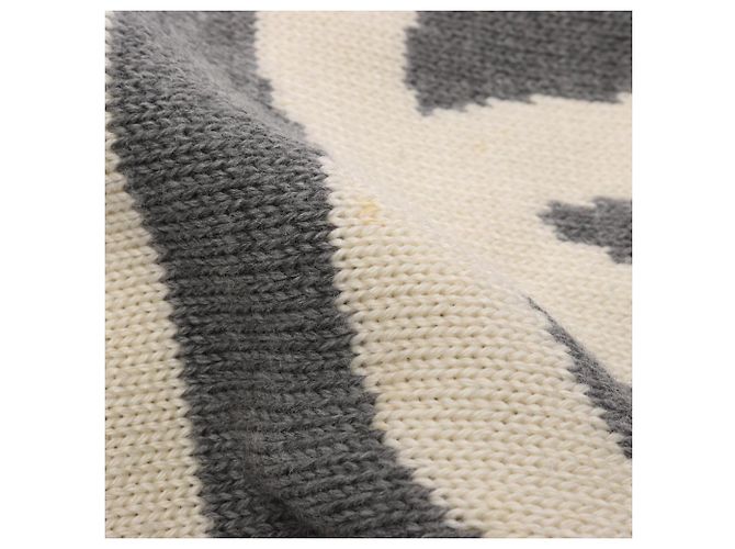 Pañuelo Chanel Coco Mark Castaño Blanco - vista 7