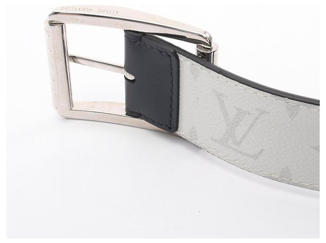 Louis Vuitton Reverso 40mm Monogram Ledergürtel Weiß Marineblau - Ansicht 2