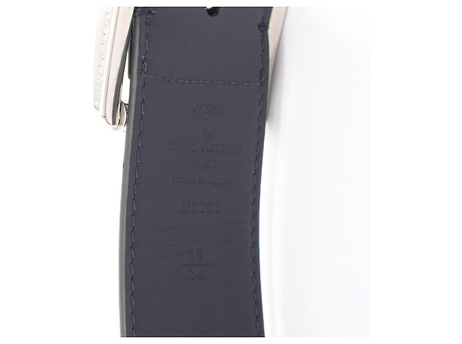Louis Vuitton Reverso 40mm Monogram Ledergürtel Weiß Marineblau - Ansicht 4