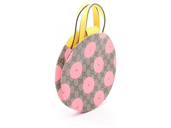 Borsa Gucci GG Supreme per bambini Rosa Beige Giallo - vista 2