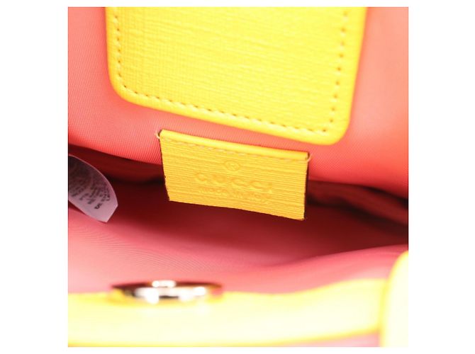 Borsa Gucci GG Supreme per bambini Rosa Beige Giallo - vista 4