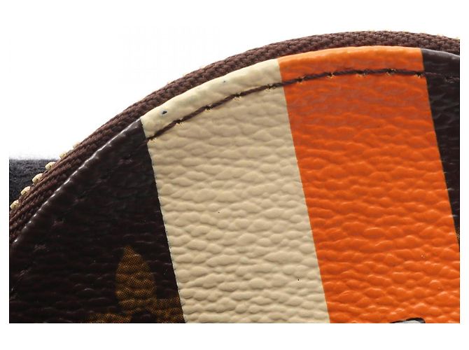 Cartera Larga Louis Vuitton Monogram Groom Coin Purse Castaño Multicolor Naranja - vista 10