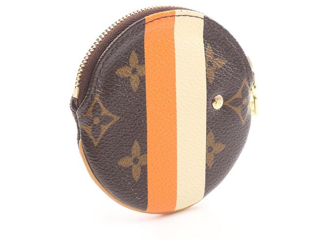 Cartera Larga Louis Vuitton Monogram Groom Coin Purse Castaño Multicolor Naranja - vista 2