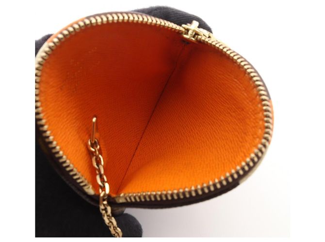 Cartera Larga Louis Vuitton Monogram Groom Coin Purse Castaño Multicolor Naranja - vista 3