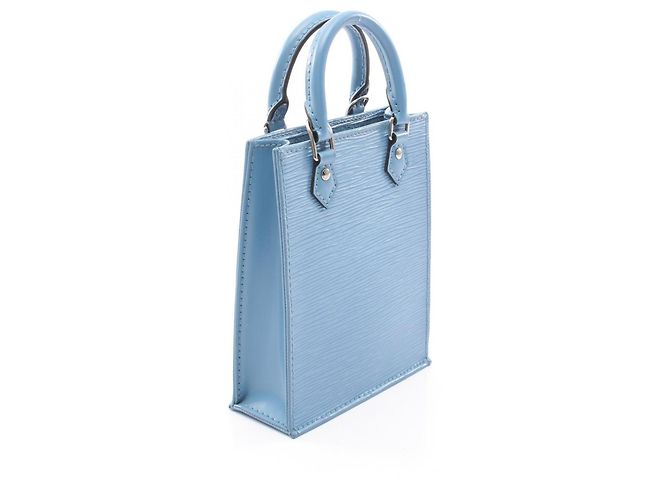 Borsa Louis Vuitton Petite Sac Plat 2-Way Blu - vista 2