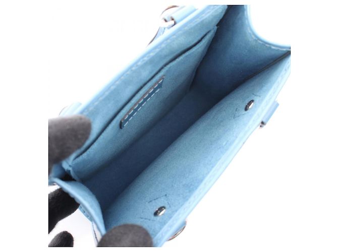Borsa Louis Vuitton Petite Sac Plat 2-Way Blu - vista 3