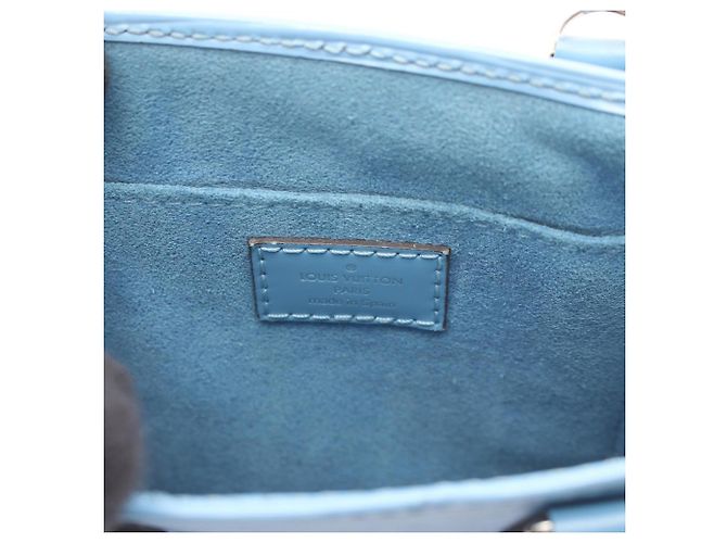 Borsa Louis Vuitton Petite Sac Plat 2-Way Blu - vista 4