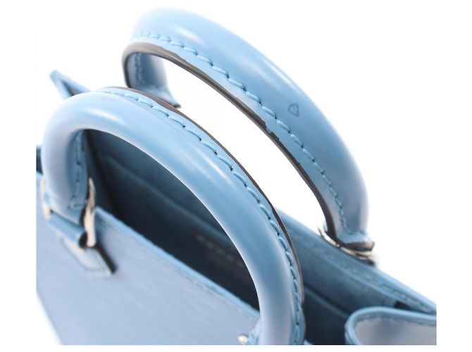 Borsa Louis Vuitton Petite Sac Plat 2-Way Blu - vista 6