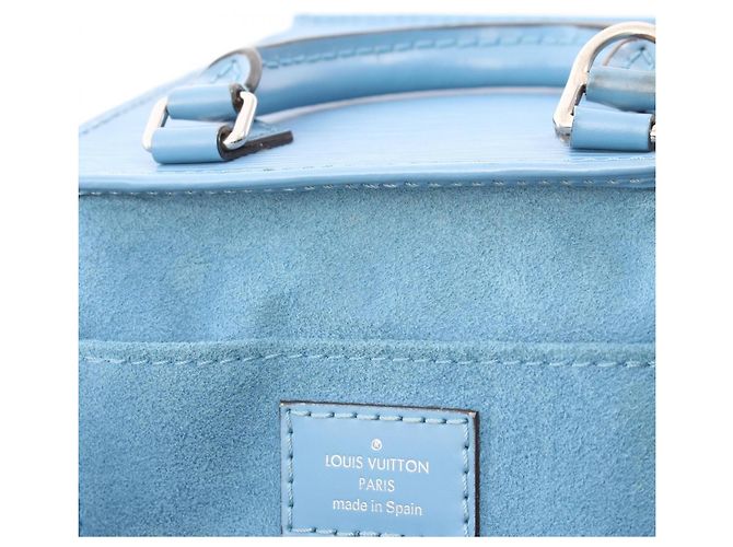 Borsa Louis Vuitton Petite Sac Plat 2-Way Blu - vista 8