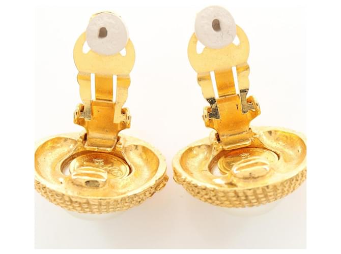 Orecchini a clip Chanel Coco Mark Bianco D'oro - vista 6