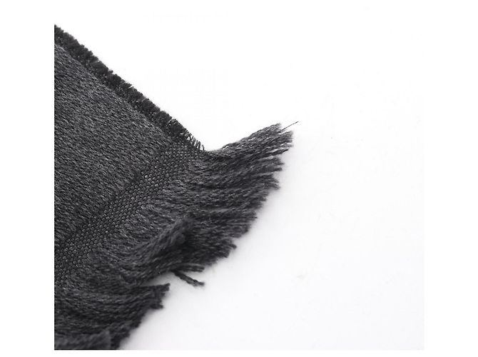 Stola in lana Fendi - Nero e Grigio Marrone - vista 6