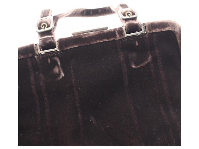 Borsa Prada VELLUTO FIBBIE Marrone - vista 6