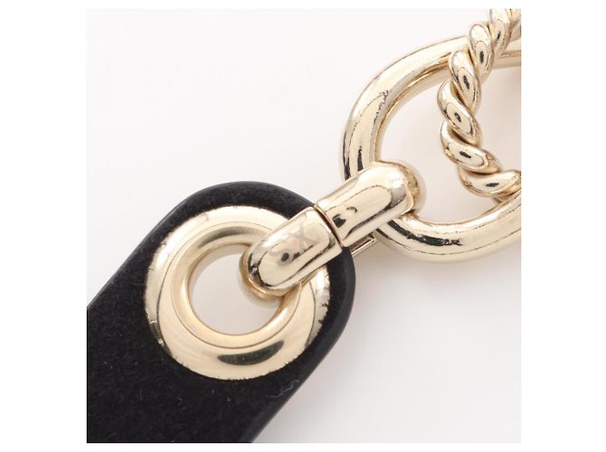 Cinturón de cadena con cinta Chanel Coco Mark Negro Dorado - vista 5