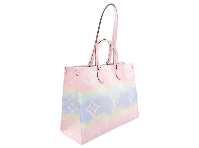 Borsa Tote Louis Vuitton OnTheGo GM LV Escale Pastel Rosa Multicolore - vista 2