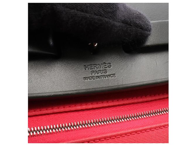 Hermès Borsa 2-Way Hermes Herbag Zip PM Nero Rosso - vista 4
