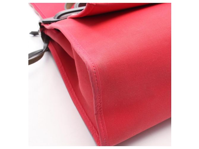 Hermès Borsa 2-Way Hermes Herbag Zip PM Nero Rosso - vista 8