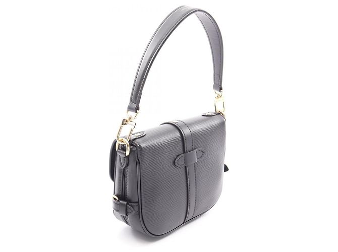 Borsa Louis Vuitton Saumur BB Epi Noir Nero - vista 2