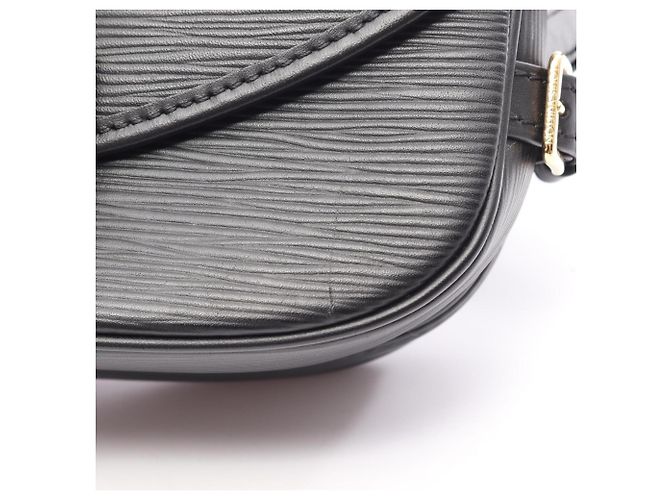 Borsa Louis Vuitton Saumur BB Epi Noir Nero - vista 5
