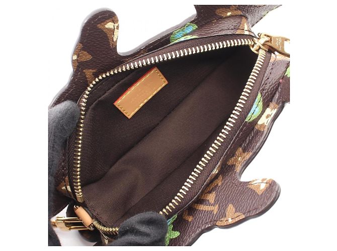 Borsa a tracolla Louis Vuitton Dog-On Strap Marrone - vista 3