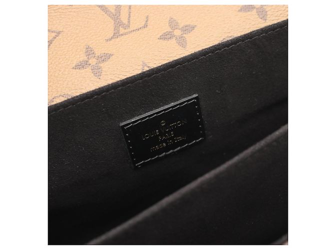 Borsa 2-Way Louis Vuitton Pochette Metis MM Monogram Reverse Marrone Nero - vista 4
