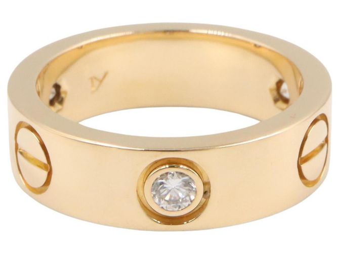 Anello Cartier Love 3PD - Oro giallo 18K con diamante D'oro - vista 2