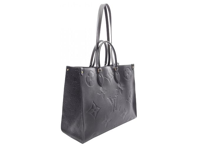 Borsa Tote Louis Vuitton OnTheGo GM Monogram Empreinte Noir Nero - vista 2