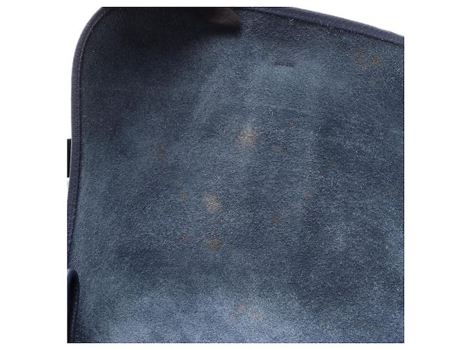 Hermès Hermes Bour Lang Schultertasche Schwarz Blau - Ansicht 9