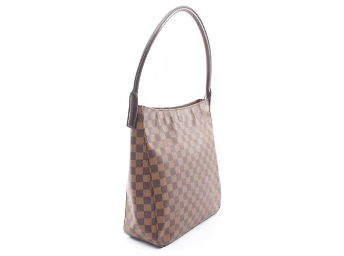 Borsa a Spalla Louis Vuitton Looping GM Damier Ebene Special Order Marrone - vista 2