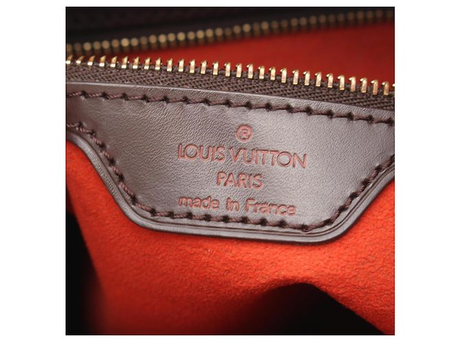 Borsa a Spalla Louis Vuitton Looping GM Damier Ebene Special Order Marrone - vista 4