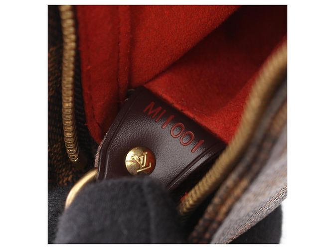 Borsa a Spalla Louis Vuitton Looping GM Damier Ebene Special Order Marrone - vista 5