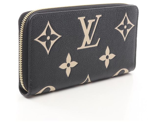Louis Vuitton Monogram Empreinte Zippy Wallet Schwarz Beige - Ansicht 2