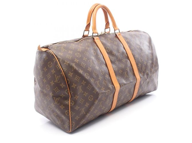 Borsa Boston Louis Vuitton Keepall 55 Monogram Marrone - vista 2
