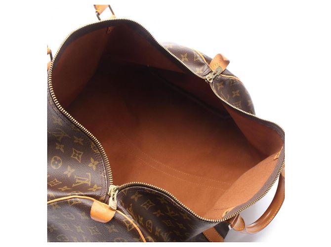 Borsa Boston Louis Vuitton Keepall 55 Monogram Marrone - vista 3