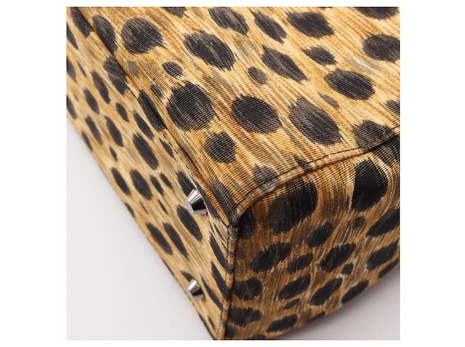 Christian Dior LADY DIOR Borsa 2-Way stampa leopardata Nero Beige - vista 6