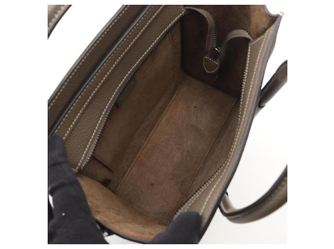 Céline Borsa Celine Luggage Nano Shopper 2-Way Beige - vista 3