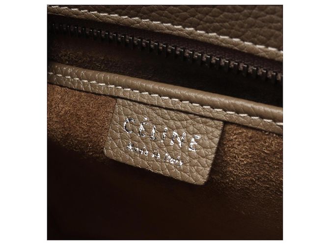 Céline Borsa Celine Luggage Nano Shopper 2-Way Beige - vista 4