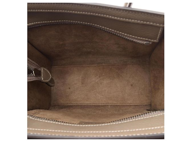 Céline Borsa Celine Luggage Nano Shopper 2-Way Beige - vista 5