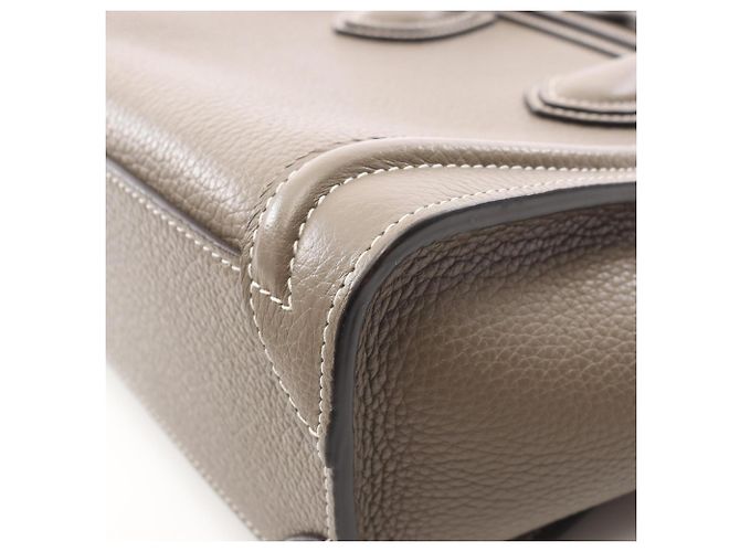Céline Borsa Celine Luggage Nano Shopper 2-Way Beige - vista 6