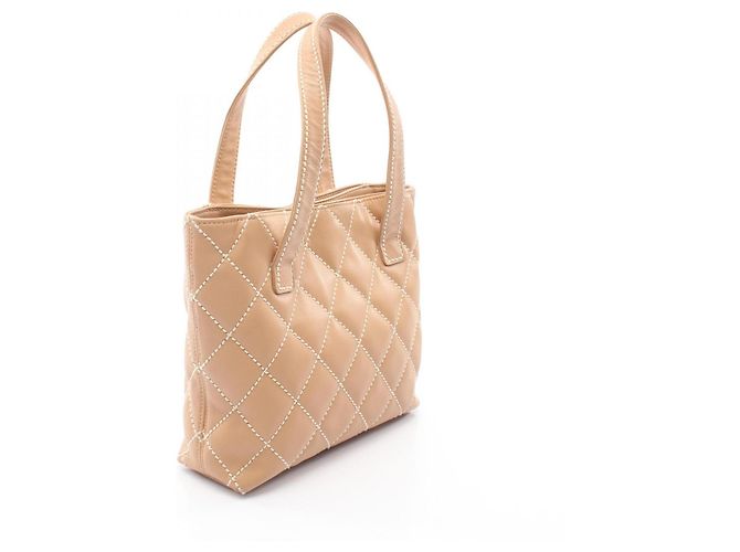 Timeless Bolso Tote Chanel Wild Stitch Beige - vista 2